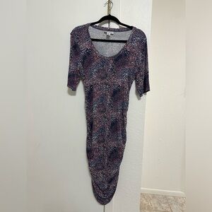 Motherhood maternity poppy body con dress